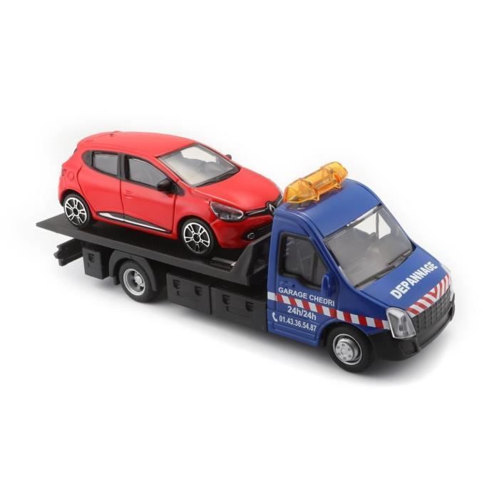 1/43 STREET FIRE - Camion dépanneuse : Version bleue Assistance avec Clio rouge - Photo n°3