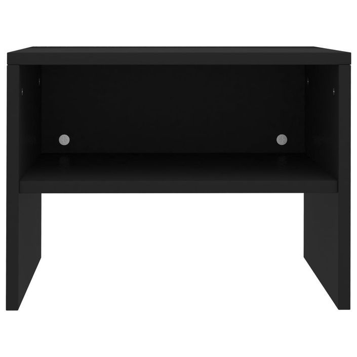 2 pcs Tables de chevet Noir 40 x 30 x 30 cm - Photo n°5