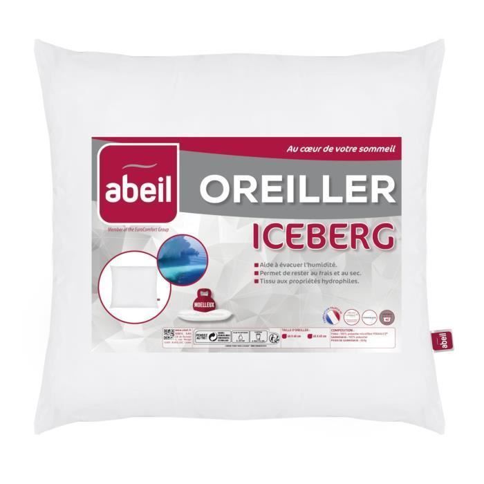 ABEIL Oreiller moelleux ICEBERG 60x60cm - Photo n°1
