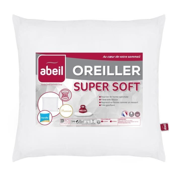 ABEIL Oreiller moelleux SUPERSOFT 60x60cm - Photo n°1