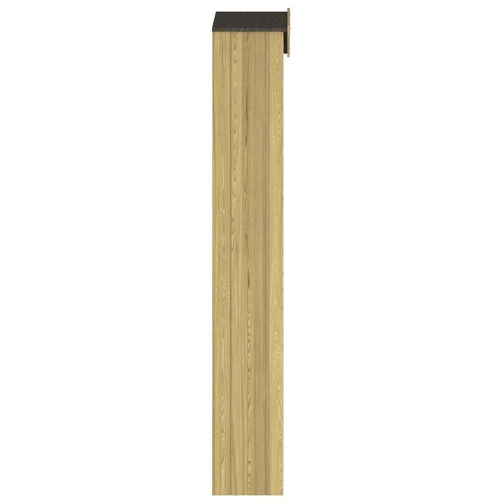 Abri à outils de jardin 87x33x222 cm Bois de pin imprégné - Photo n°4