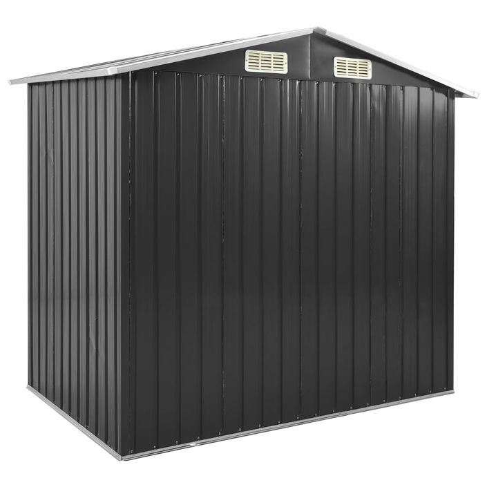 Abri de jardin avec étagère Anthracite 205x130x183 cm Fer - Photo n°5