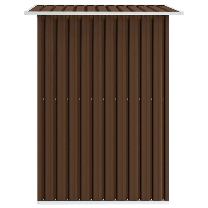 Abri de stockage pour jardin Marron 204x132x186 cm Acier - Photo n°4