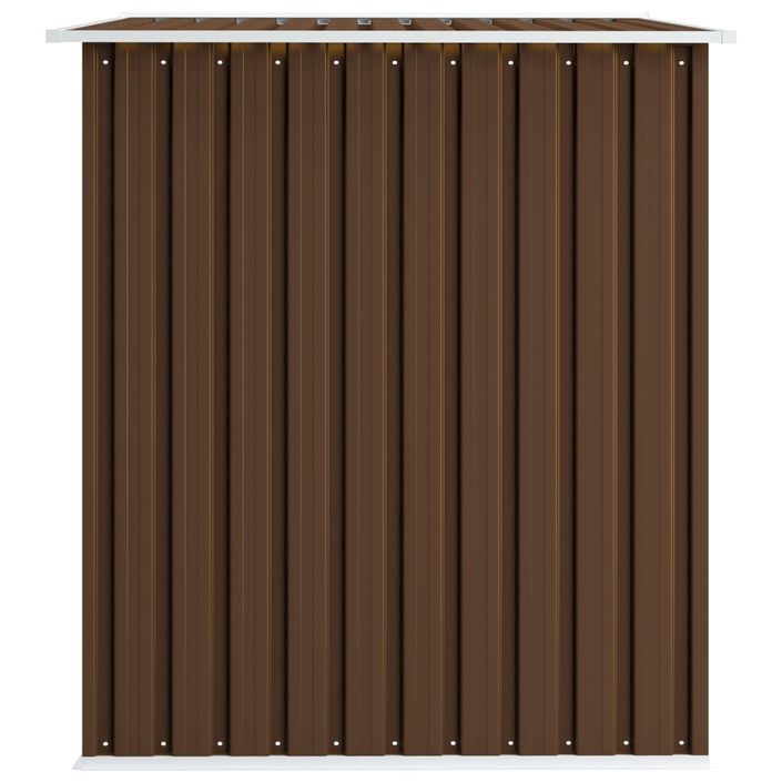 Abri de stockage pour jardin Marron 257x205x178 cm Acier - Photo n°4