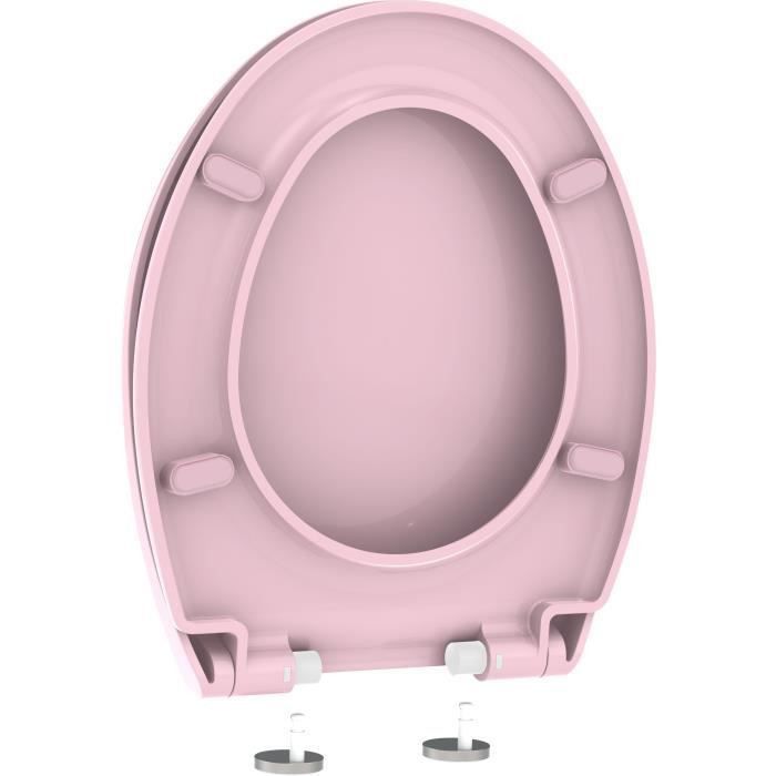ALLIBERT Abattant de toilette a fermeture silencieuse Boreo - Rose poudré - Photo n°3