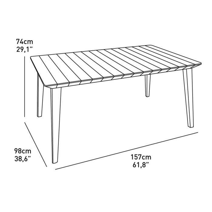 Table Lima 160 6 personnes - Design contemporain - Blanc - Photo n°4