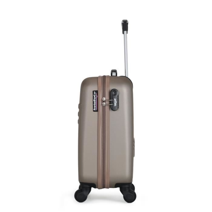 AMERICAN TRAVEL Valise cabine 50 QUEENS-E - Rigide - ABS - 4 roues - Champagne - Photo n°3