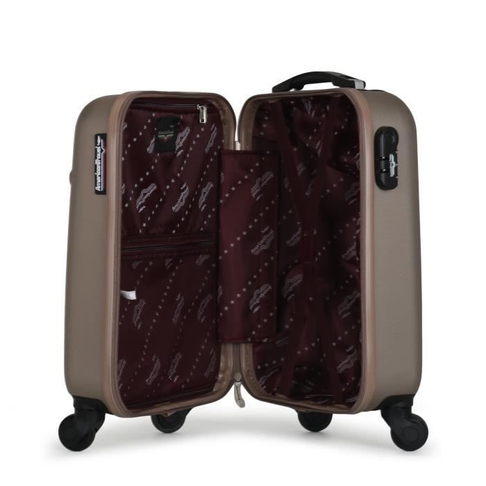 AMERICAN TRAVEL Valise cabine 50 QUEENS-E - Rigide - ABS - 4 roues - Champagne - Photo n°5