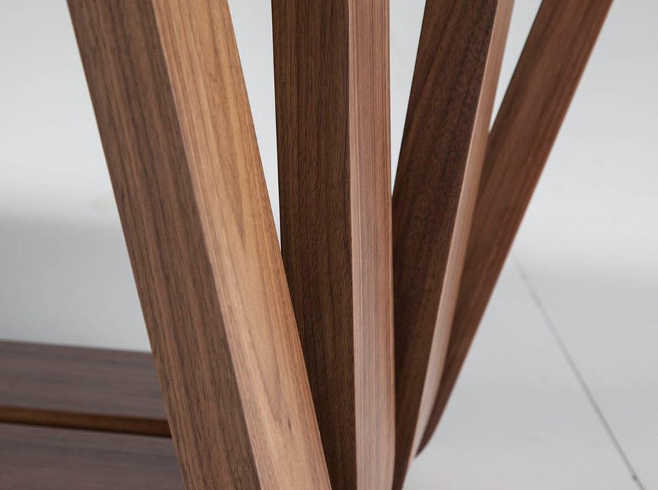 Table rectangulaire bois plaqué noyer Matega 180 cm - Photo n°4