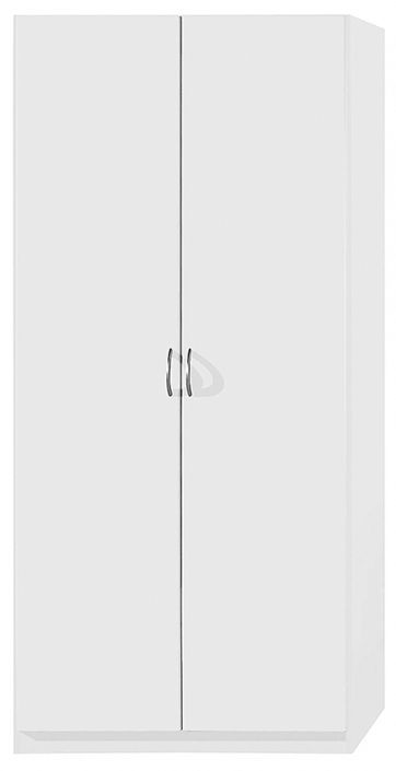Armoire 2 portes avec étagères Blanc Kadra 1 - Photo n°1
