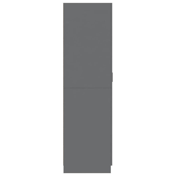 Armoire 2 portes gris brillant Pandra 80 cm - Photo n°5