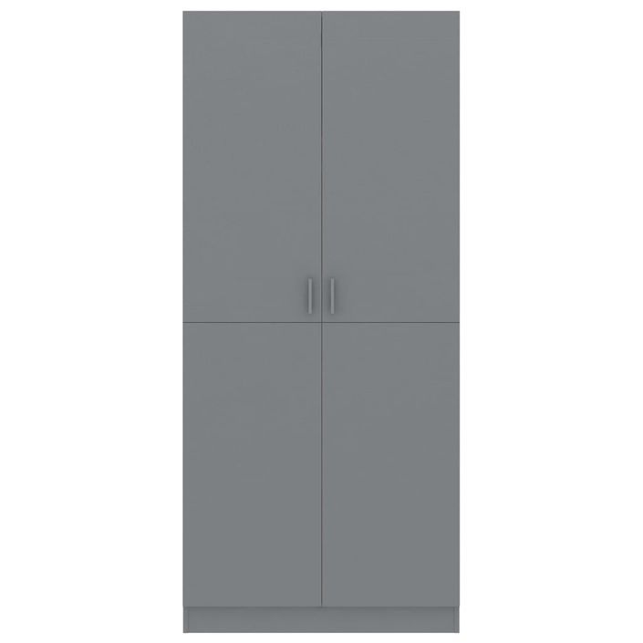 Armoire 2 portes gris mate Pandra 80 cm - Photo n°4
