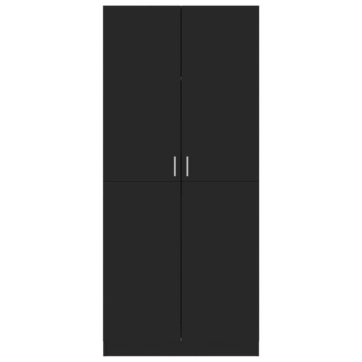 Armoire 2 portes noir brillant Pandra 80 cm - Photo n°4