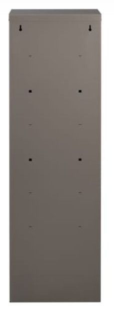 Armoire 3 portes métal gris nacré Naya L 40 x H 134 x P 40 cm - Photo n°4