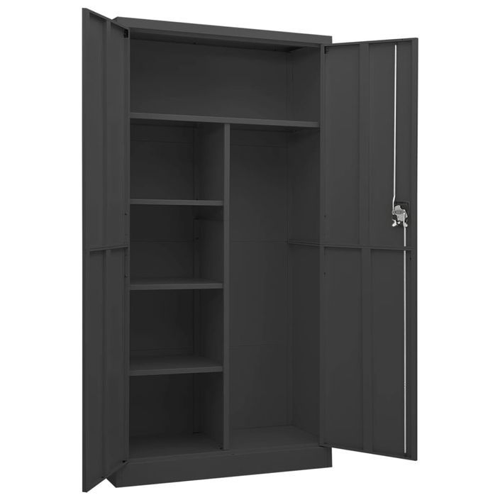 Armoire à casiers Anthracite 90x40x180 cm Acier - Photo n°2