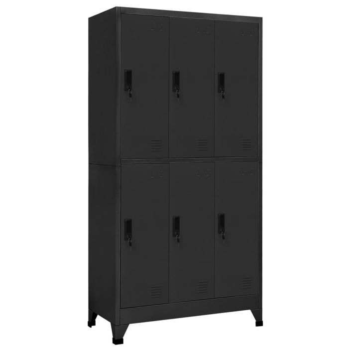 Armoire à casiers Anthracite 90x45x180 cm Acier - Photo n°1