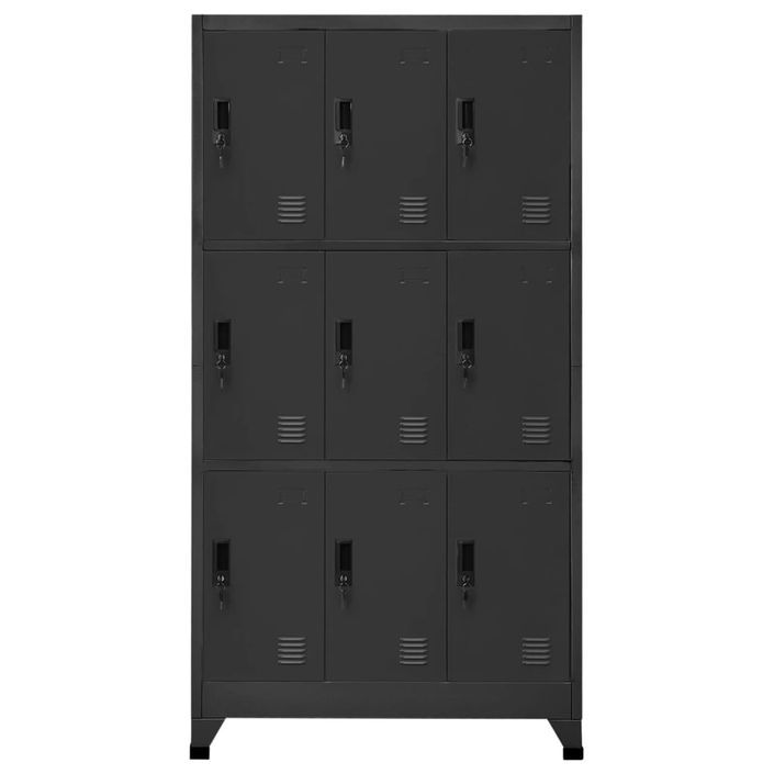 Armoire à casiers Anthracite 90x45x180 cm Acier - Photo n°2