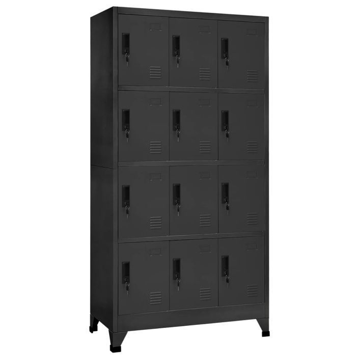 Armoire à casiers Anthracite 90x45x180 cm Acier - Photo n°1