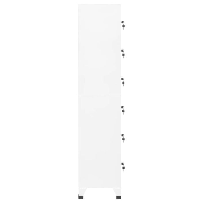 Armoire à casiers Blanc 38x40x180 cm Acier - Photo n°4