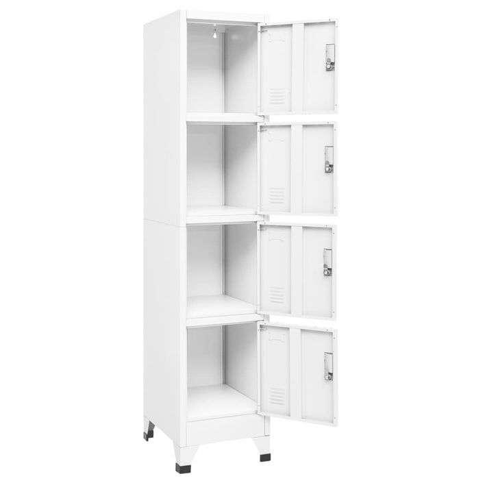 Armoire à casiers Blanc 38x45x180 cm Acier - Photo n°5