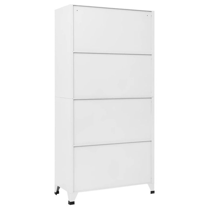 Armoire à casiers Blanc 90x40x180 cm Acier - Photo n°5