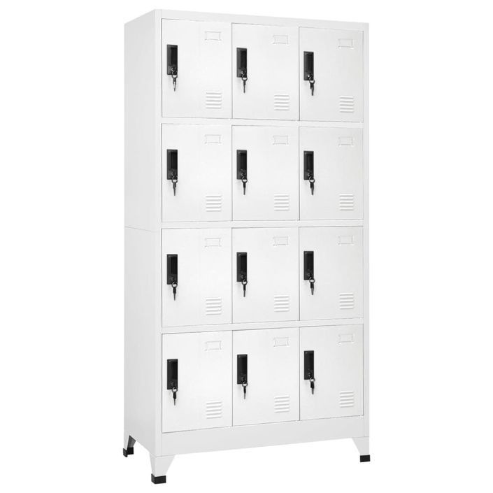 Armoire à casiers Blanc 90x45x180 cm Acier - Photo n°1