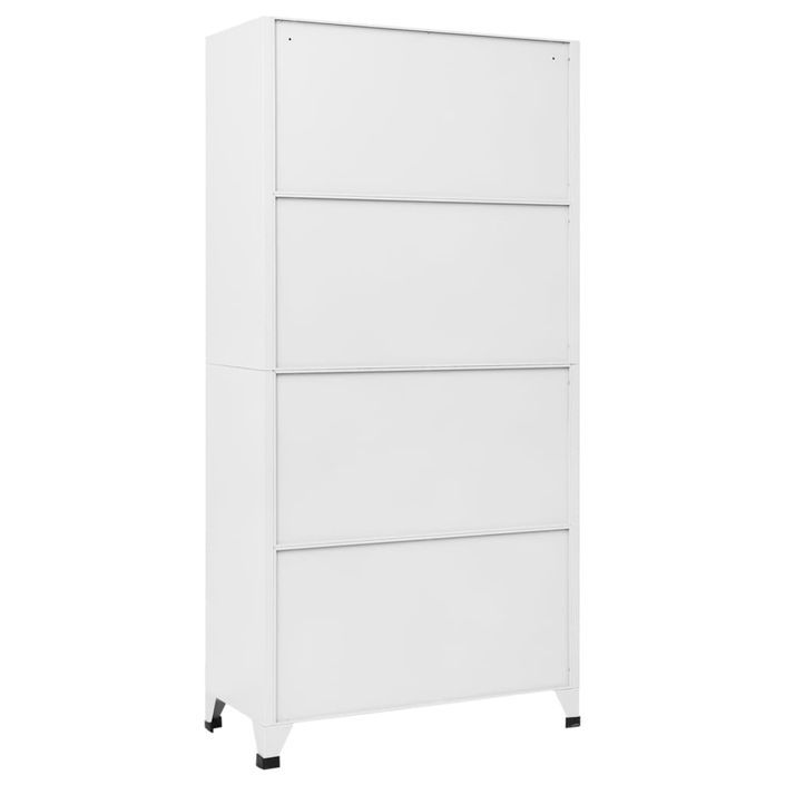 Armoire à casiers Blanc 90x45x180 cm Acier - Photo n°4