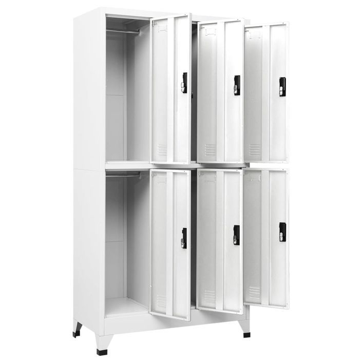 Armoire à casiers Blanc 90x45x180 cm Acier - Photo n°5