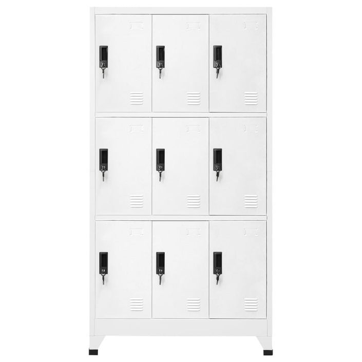 Armoire à casiers Blanc 90x45x180 cm Acier - Photo n°2