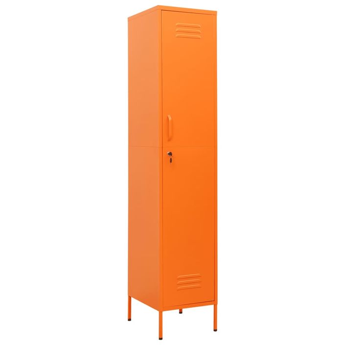 Armoire à casiers Orange 35x46x180 cm Acier - Photo n°1