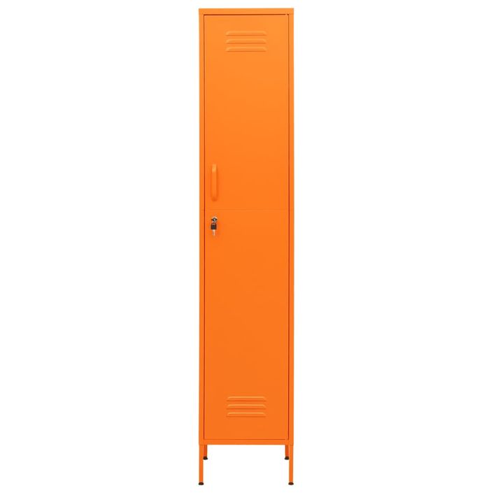 Armoire à casiers Orange 35x46x180 cm Acier - Photo n°3