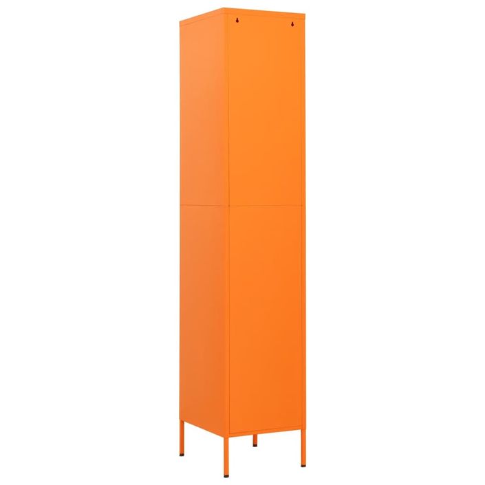 Armoire à casiers Orange 35x46x180 cm Acier - Photo n°5