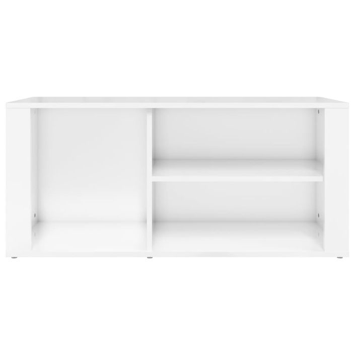 Armoire à chaussure Blanc brillant 100x35x45 cm Bois ingénierie - Photo n°5