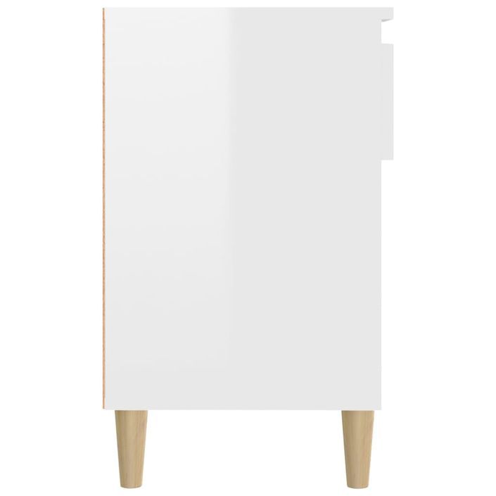 Armoire à chaussure Blanc brillant 102x36x60 cm Bois ingénierie - Photo n°8