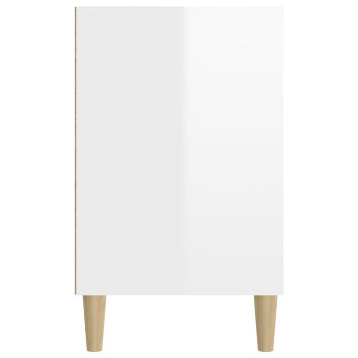 Armoire à chaussure Blanc brillant 102x36x60 cm Bois ingénierie - Photo n°6