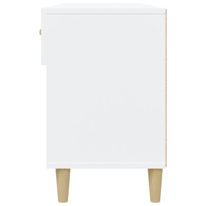 Armoire à chaussures Blanc 102x35x55 cm Bois d'ingénierie - Photo n°8