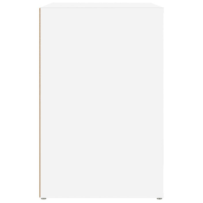 Armoire à chaussures Blanc 130x35x54 cm Bois d'ingénierie - Photo n°7