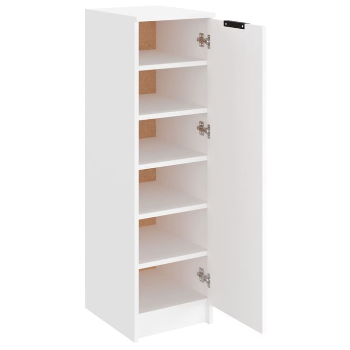 Armoire à chaussures Blanc 30x35x100 cm Bois d'ingénierie - Photo n°6