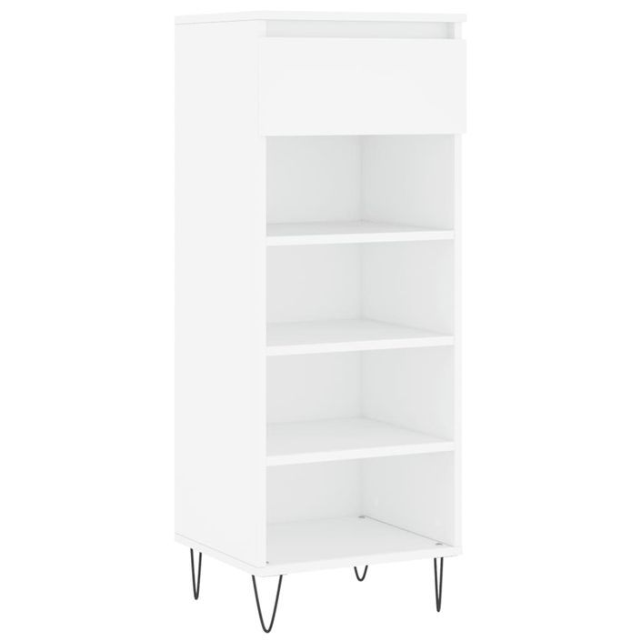 Armoire à chaussures Blanc 40x36x105 cm Bois d'ingénierie - Photo n°1