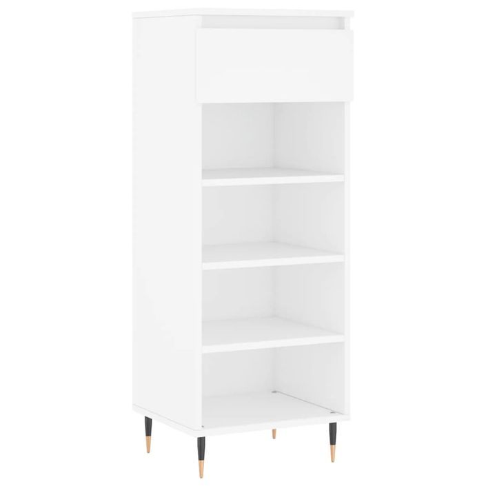 Armoire à chaussures Blanc 40x36x105 cm Bois d'ingénierie - Photo n°1