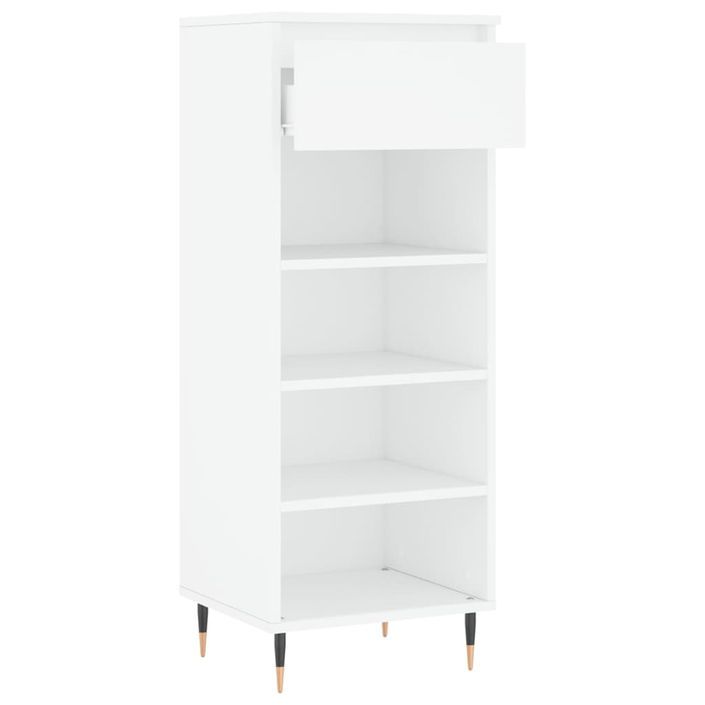 Armoire à chaussures Blanc 40x36x105 cm Bois d'ingénierie - Photo n°6