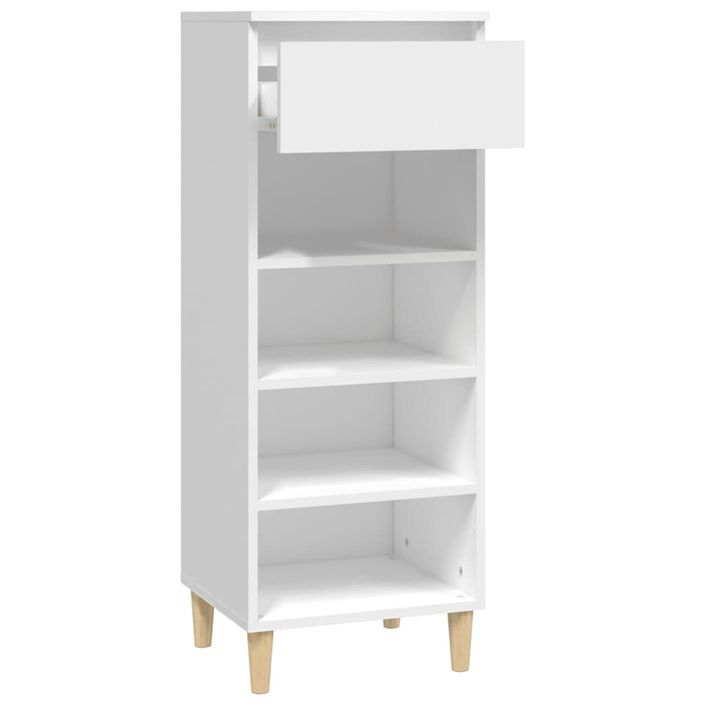 Armoire à chaussures Blanc 40x36x105 cm Bois d'ingénierie - Photo n°4