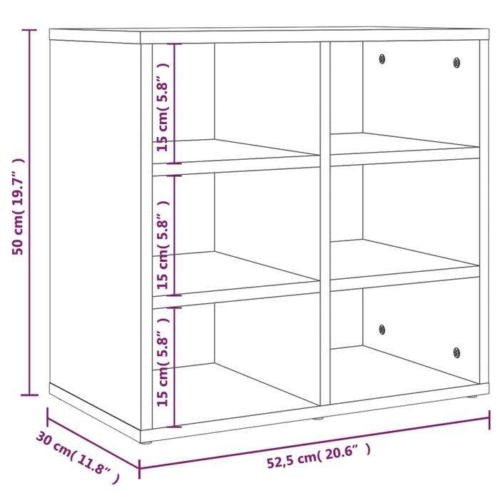 Armoire à chaussures Blanc 52,5x30x50 cm - Photo n°9