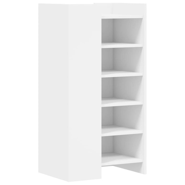 Armoire à chaussures blanc 52x37,5x100 cm bois d'ingénierie - Photo n°2