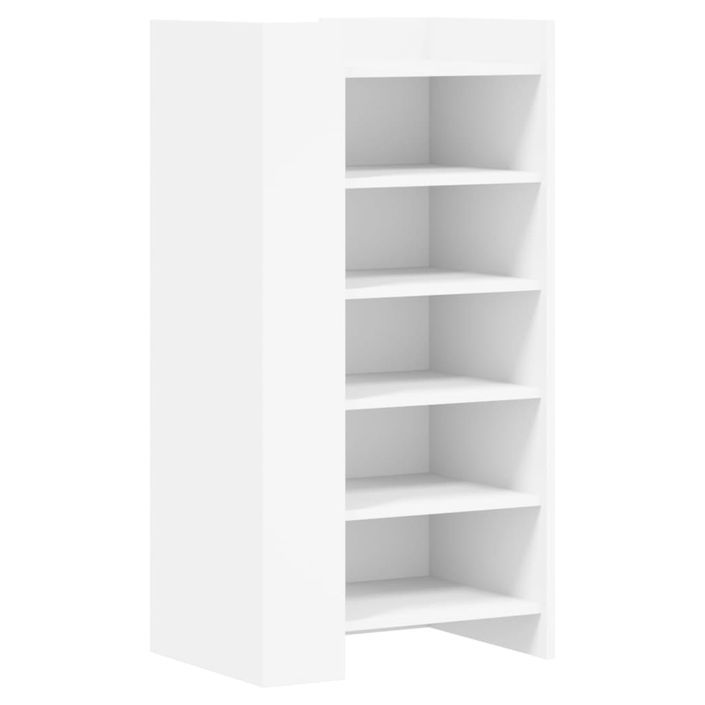 Armoire à chaussures blanc 52x37,5x100 cm bois d'ingénierie - Photo n°6