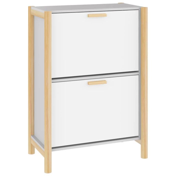 Armoire à chaussures Blanc 57,5x33x80 cm Bois d'ingénierie - Photo n°1