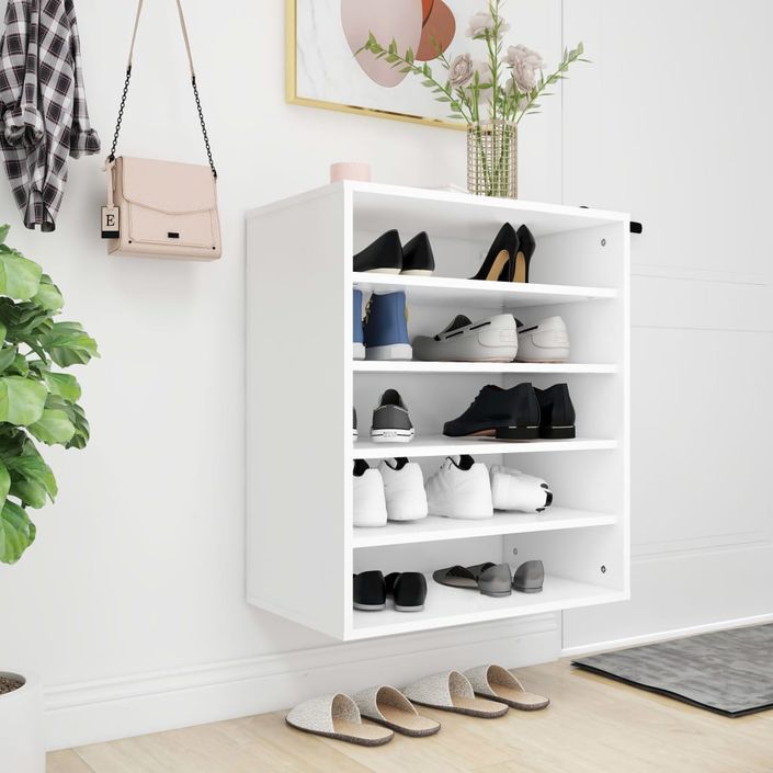 Armoire à chaussures Blanc 60x35x70 cm - Photo n°1