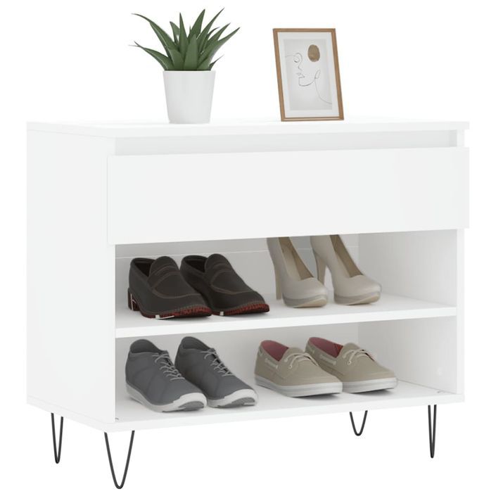 Armoire à chaussures Blanc 70x36x60 cm Bois d'ingénierie - Photo n°1