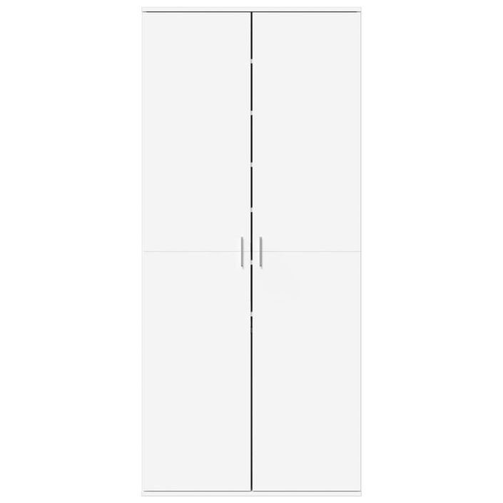 Armoire à chaussures Blanc 80x39x178 cm Bois d'ingénierie - Photo n°3