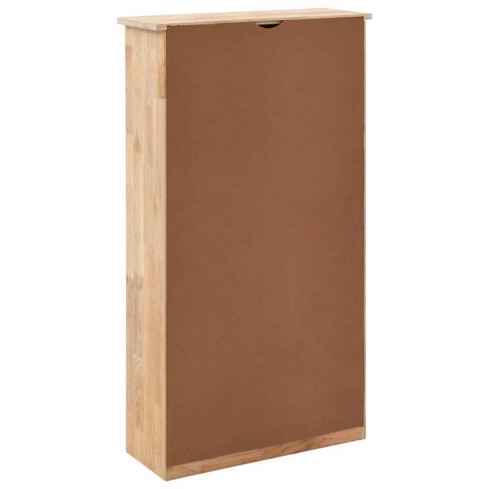 Armoire à chaussures bois de noyer massif Kuando L 55 x H 104 cm - Design Compact - Photo n°4